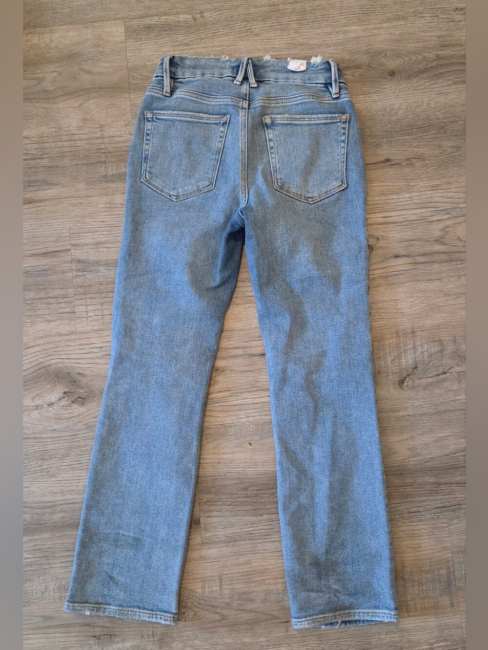NWT Good American Good Legs -Eco Mid-Rise Straight Leg Distressed Jeans 2 / 26 - Picture 3 of 16